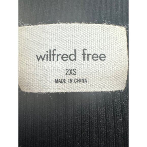 2/$30 NWT Wilfred Free 2XS Black Cut Out Bodycon Ribbed Mini - Picture 3 of 16